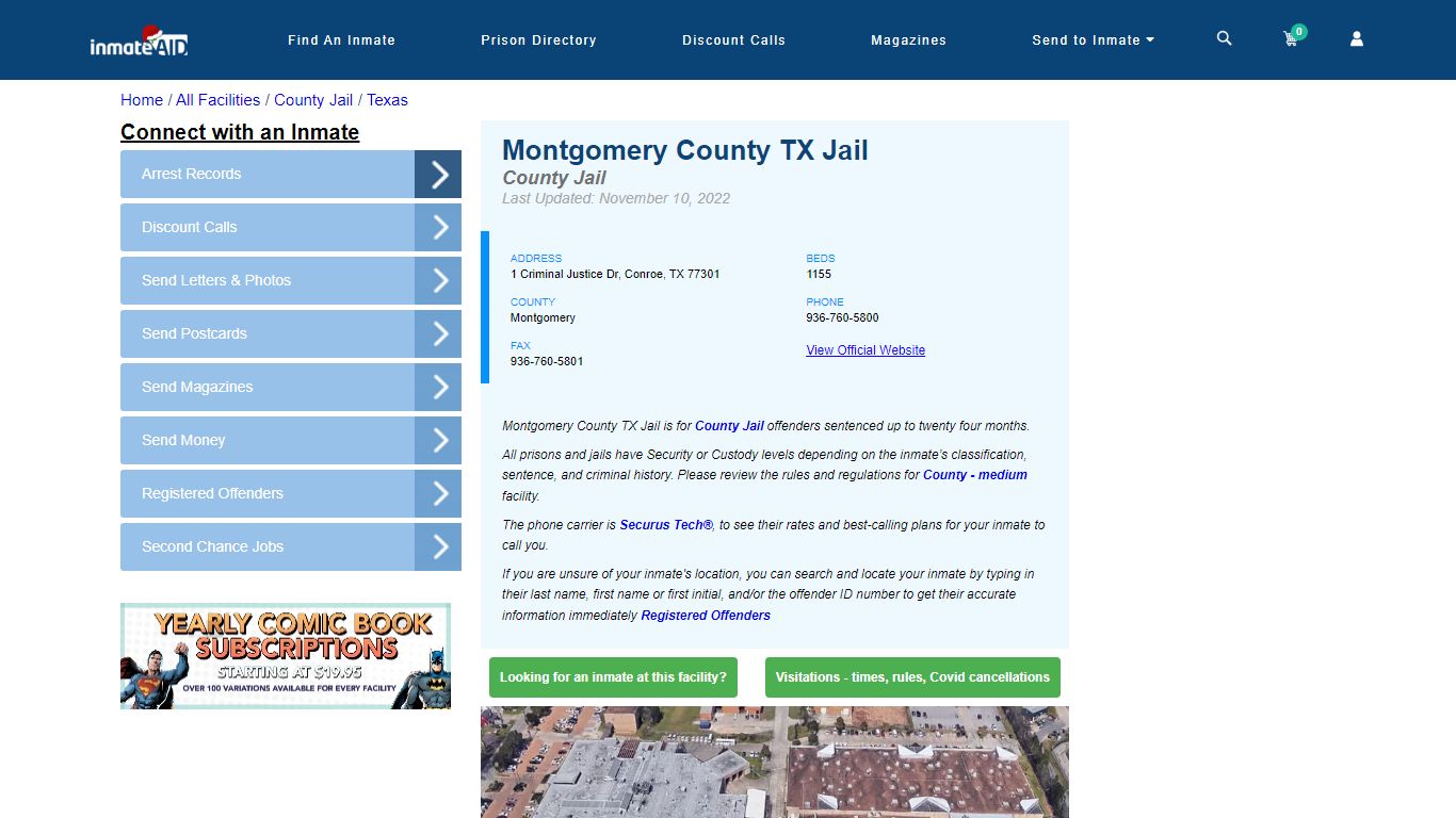Montgomery County TX Jail - Inmate Locator - Conroe, TX